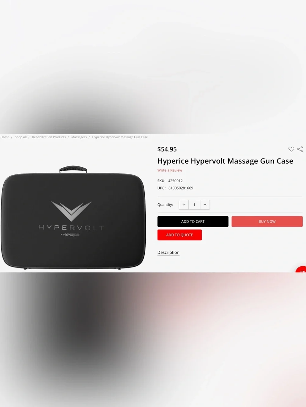 Hyperice Hypervolt 2 Black Percussion Massage Gun